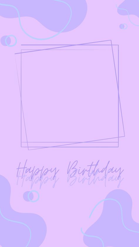 Happy Birthday Template Purple, Birthday Template Purple, Birthday Template Aesthetic, Happy Birthday Template Aesthetic, Birthday Story Template, Aesthetic Lavender, Birthday Story, Happy Birthday Template, Purple Birthday