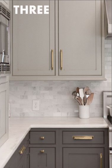 Tan Kitchen Cabinets, Taupe Kitchen Cabinets, Addition Plans, Tan Kitchen, Greige Kitchen, Taupe Kitchen, Kitchen Revamp, Painted Kitchen Cabinets Colors, Grey Kitchen Cabinets