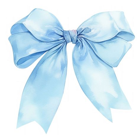 Elegant watercolor blue ribbon illustration | free image by rawpixel.com / Tanasiri Bow Illustration Ribbon, Blue Bow Png, Person Watercolor, Blue Ribbon Png, Bow Illustration, Ribbon Illustration, Watercolor Bow, Blue Coquette, Bow Art