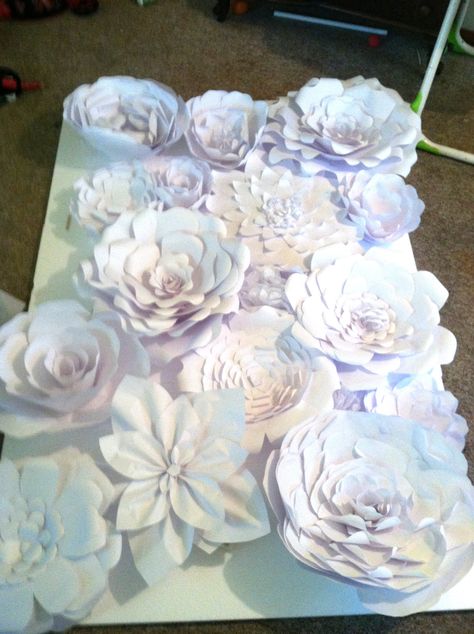 How I Built a Giant Flower Wall (as cheaply as possible)                                                                                                                                                                                 More Giant Flower Wall, Flower Wall Art Diy, Diy Paper Flower Wall, Diy Flower Wall, Different Types Of Flowers, Flower Wall Backdrop, Paper Flower Backdrop, Paper Flower Wall, Diy Backdrop