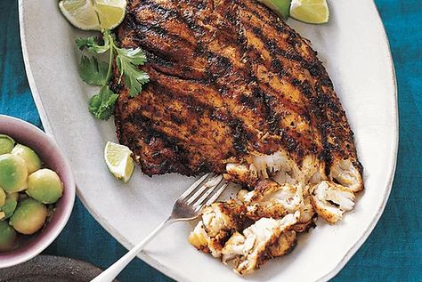 Striped Bass Recipe Grilled, Striped Bass Recipe, Grill Dinner, Grilling Fish, Bass Recipe, Tuna Tacos, Corn Salsa Recipe, Grilled Halibut, Grilled Fish Recipes