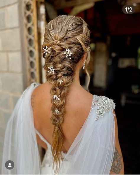 Wedding Braids For Long Hair, Braid For Bride, Bridal Hair Braid, Bridal Braid, Wedding Braid, Bridesmaids Hairstyles, Bridal Hairstyles With Braids, Bridal Hair Down, Bohemian Wedding Hair