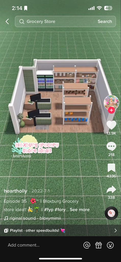 What To Put In A Bloxburg Town, Things To Put In A Bloxburg Town, Bloxburg Food Truck Ideas, Post Office Bloxburg Ideas, Bloxburg Grocery Store Inside, Roblox Store Ideas, Stores To Make In Bloxburg, Plot Ideas Bloxburg, Grocery Store In Bloxburg