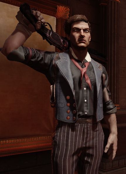 Booker DeWitt - The BioShock Wiki - BioShock, BioShock 2, BioShock Infinite, news, guides, and more Booker Dewitt, Bioshock 1, Bioshock Game, Bioshock Cosplay, Bioshock Art, Bioshock Series, Bioshock 2, Bioshock Infinite, Video Game Genre