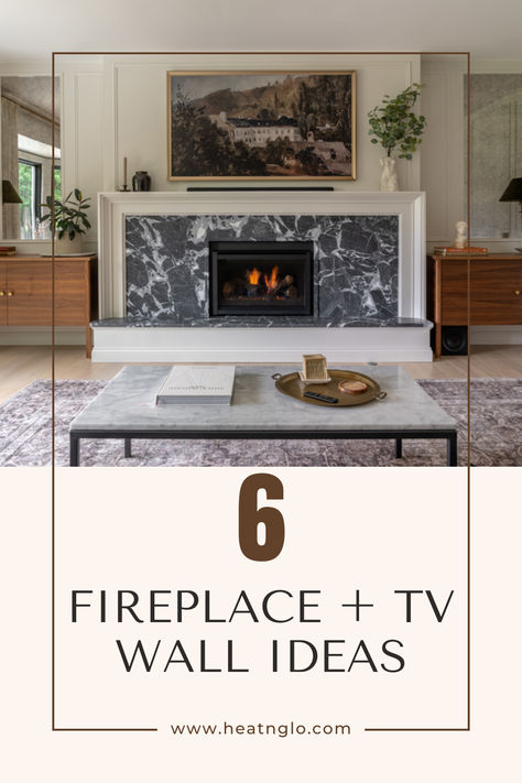 Fireplace TV walls are a stylish and functional way to create a focal point in any living space, combining the warmth of a fireplace with the convenience of a modern entertainment setup. Square Fireplace Tv Wall, Fireplace Tv Wall Diy, Classic Tv Wall Design, Classic Tv Wall, Mid Century Modern Fireplace, Tv Over Fireplace, Tv Walls, Fireplace Tv Wall, Room Styles