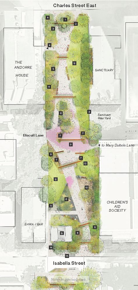 Yonge Street Linear Park Improvements – City of Toronto Linear Park Masterplan, Walkable Streets Urban Design, Linear Landscape Design Plan, Street Parking Design, Green Network Urban Design, Linear Park Landscape Design, Pedestrian Street Design Urban Planning, Urban City Planning, Narrow Street Design