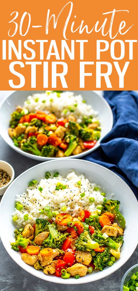 Instant Pot Stir Fry Rice, Instapot Stirfry Chicken, Chicken And Veggie Instant Pot Recipes, Instapot Chicken Stir Fry, Instapot Stir Fry Chicken And Rice, Stir Fry Recipes Instant Pot, Instant Pot Chicken Stir Fry Recipes, Instant Pot Stir Fry Vegetables, Instapot Chicken And Veggies