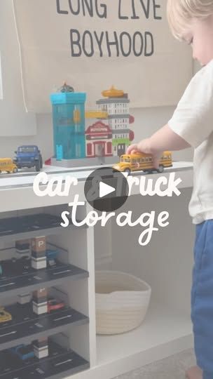 Large Toy Truck Storage Ideas, Target Organization, Ikea Cubes, Foster Kids, Block Area, Truck Storage, Car Storage Box, Organization Storage, Educational Games For Kids