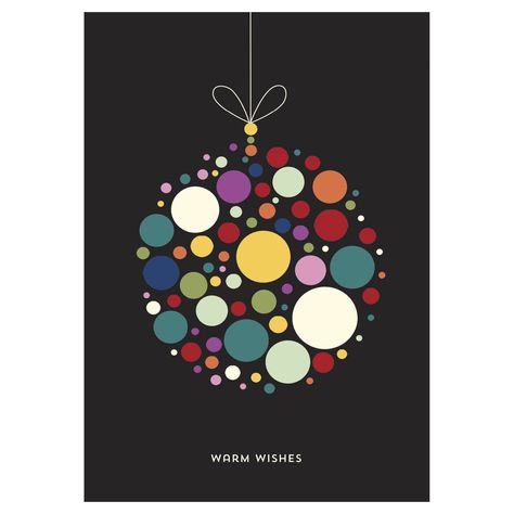 Pf 2023 Design, Pf 2023, Pf 2023 Card, Christmas Graphic Design Inspiration Xmas Cards, Baubles Illustration, Bauble Christmas Cards, Christmas Bauble Cards Handmade, Christmas Card Baubles, Elegant Christmas Cards