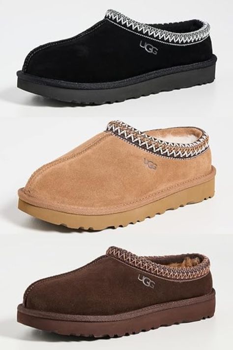 UGG Women's, Tasman Slip-On 100% Leather This wear-anywhere slipper is great for lounging around the house or walking around town Suede leather upper UGG® Tasman braid embroidery on collar Easy slip-on styling Vamp and quarters lined with 17mm sheepskin #affiliatelink #uggslippers #amazonaffiliate #uggclogs #womensslippers #holidaygiftsforher Braid Embroidery, Embroidery On Collar, Ugg Clogs, Ugg Tasman, Ugg Slippers, Women's Slippers, Womens Clogs, Christmas 2024, Womens Uggs