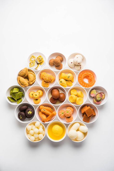 Rangoli Of Assorted Indian Sweets/mithai In Bowl Free Stock Photo and Image Indian Sweet Photography, Mithai Pics, Indian Sweets Photography, Mithai Photography, Birthday Food Ideas, Sweets Images, Food Photography Cake, Indian Mithai, Sweets Photography