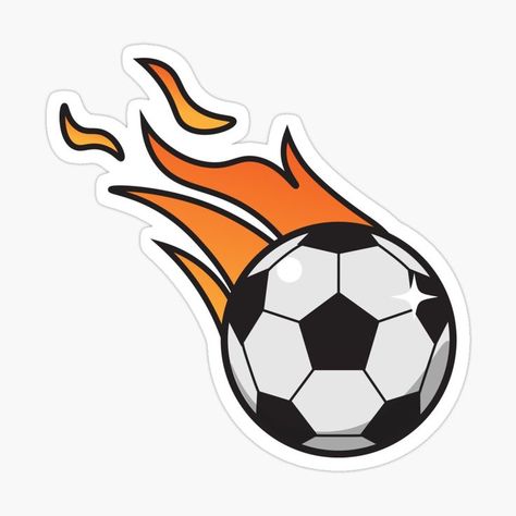 Flaming Football/Soccer. Awesome design great for everyone who loves Football/Soccer. It can be also given as a cool gift to your Girlfriend/Boyfriend, Family, Relative, Bestfriend who also loves or likes Football/Soccer. Football Stickers Aesthetic, Arsenal Stickers, Aesthetic Assignment, Aesthetic Assignment Ideas, Girls Playing Football, Soccer Stickers, Assignment Ideas, Funky Rugs, Football Stickers