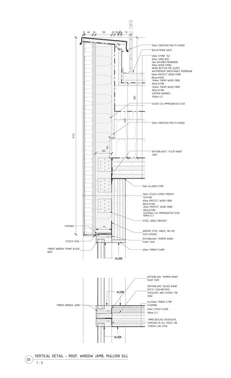 Clt Roof Detail, Mass Timber, Building Workshop, Workshop Plans, Timber Architecture, Glazed Walls, Timber Buildings, Timber Beams, Building Roof