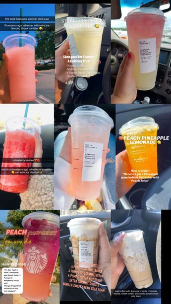 Check out alisonblazejewski's Shuffles #summer #starbucks Summer Starbucks Drinks Recipes, Secret Starbucks Recipes Refreshers, Preppy Starbucks Drinks, Fruity Starbucks, Custom Starbucks Drinks, Starbucks Refreshers Recipe, Starbucks Drinks Refreshers, Starbucks Drink Orders, Starbucks Drinks To Try Refreshers