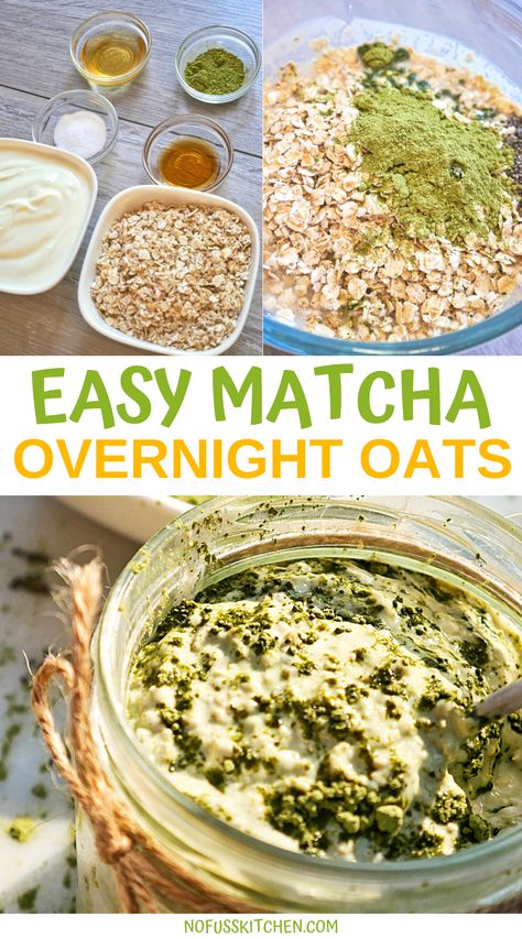 The Best Overnight Oats, Recipe With Greek Yogurt, Best Overnight Oats, Recipe With Milk, Oats In A Jar, Matcha Overnight Oats, Matcha Oats, Healthy Overnight Oats, Overnight Oats In A Jar