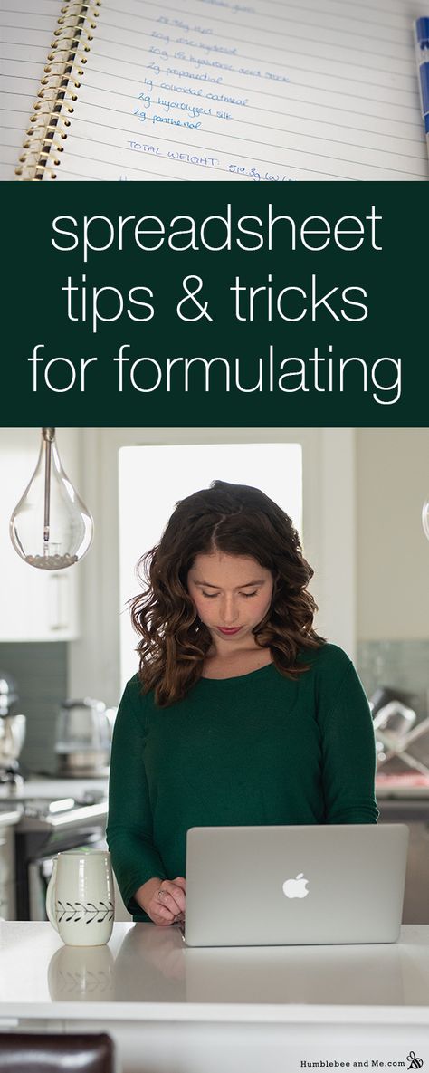 Today I want to talk about something that really isn’t all that sexy or exciting, but it is super useful—using spreadsheets for your DIYing and formulating! Even if you don’t formulate I’d recommend stepping away from online recipe calculators in … Continue reading → Formulating Skincare, Cosmetic Formulation, Skincare Formulation, Formulation Cosmetic, Diy Lotion Recipe, Recipe Calculator, Makeup Recipes, Lip Scrub Homemade, Lotion Recipe