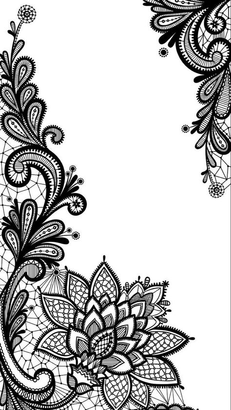 Female Throat Tattoo Ideas Mandala, Damask Tattoo Design, Lace Wallpaper, Lace Tattoo Design, Animal Tattoo Ideas, Lotus Flower Art, Mandala Wallpaper, Design Pattern Art, Mandala Art Therapy