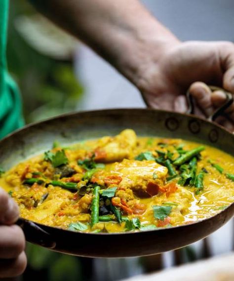 Tom Kerridge’s Monkfish & Coconut Curry | Great British Food Awards Baked Monkfish Recipes, Monkfish Curry, Monkfish Recipes, Great British Food, Tom Kerridge, Fakeaway Recipes, Curry Night, Healthy Food Guide, Fish Curry