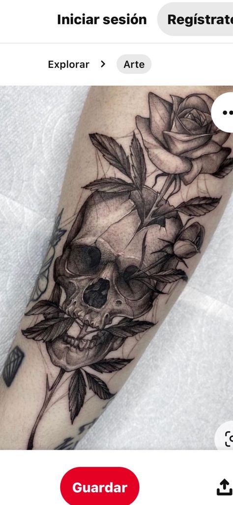 Skull In Rose Tattoo, Half Skull And Rose Tattoo, Skull Made Out Of Flowers Tattoo, Flowers Growing Out Of Skull Tattoo, Tattoo Fairy, Skull Inside Rose Tattoo, Tatuaje Cover Up, Tattoos 2023, Skull Sleeve Tattoos