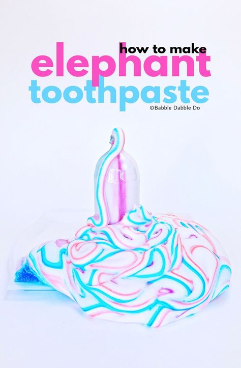 Learn how to make Elephant Toothpaste, a classic science experiment that will wow kids and adults alike! Science Art Projects, Elephant Toothpaste, Science Camp, Science Crafts, Kid Experiments, Science Party, Diy Science, Science Activities For Kids, Science Themes