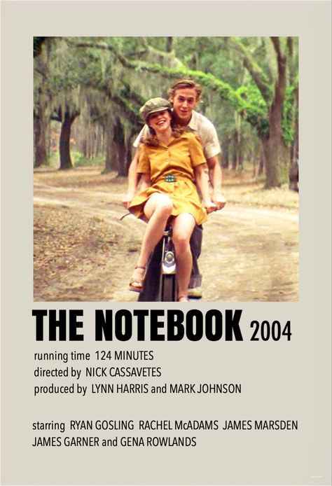 The Note Book Movie Poster, Poloriod Movie Poster, Rom Com Movie Posters, The Notebook Movie Poster, The Notebook Poster, Polaroid Movies, Aesthetic Movie Posters, Movie Poster Collage, Notebook Poster