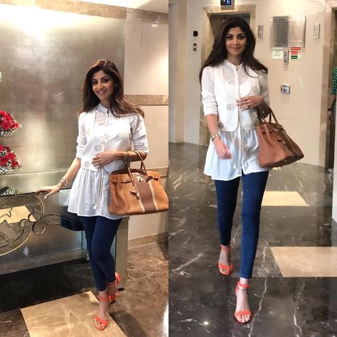 Shilpa Shetty Black And White Fashion, Casual Work Attire, Shilpa Shetty, Simple Chic, Fashion Dresses Casual, Designer Dresses Indian, Indian Designer Wear, Casual Summer Dresses, Fashion Kids