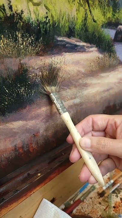 This makes a big difference (read description) Painting Tips On Canvas, Painting Subjects Ideas, Painting In Canvas Ideas, How To Paint Step By Step Acrylic, How To Paint Acrylic, Oleo Painting Ideas, How To Paint Trees, Landscape Painting Ideas On Canvas, Oil Paint Techniques