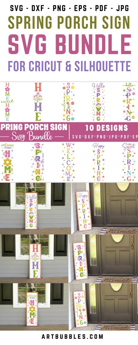 Spring porch sign SVG Design is now available for free. This design is ideal for creating porch / vertical signs, welcome signs, front door signs, outdoor signs, any diy decor project, and many more.This SVG File is a freebie for crafters who can use this design with their cutting machine like Cricut, silhouette etc. File: SVG, DXF, PNG, EPS, JPG & PDF. #freesvg #springsvg #svg #cricut #craft #springfreesvg #hellospringsvg #freesvg #springsign #springdesign #porchsignbundle #springporchvgsign Vertical Signs, Porch Boards, Porch Sign Svg, Welcome Signs Front Door, Spring Outdoor, Welcome Signs, Front Door Signs, Cricut Craft, Porch Sign