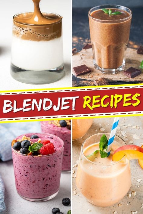 Each of these bright and easy Blendjet recipes is better than the last. From berry smoothies to chocolate milkshakes, these single-serve recipes are delish! Single Serving Smoothie Recipes, Blendjet Recipes Smoothies Healthy, Blend Jet Smoothie Recipes, Personal Blender Recipes, Blend Jet Recipes, Blendjet 2 Recipes, Blendjet Recipes Smoothies, Magic Bullet Recipes Healthy, Blendjet Smoothies