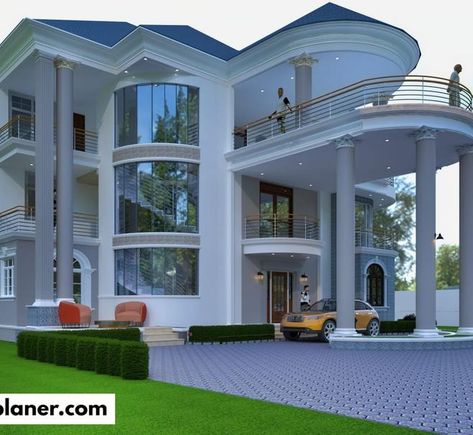 8 Bedroom Executive Mansion Encantadia Costume, House Plans Mansion, Mansion Designs, Classic House Exterior, Exterior Design Ideas, Classic House Design, Latest House Designs, Building House Plans Designs, Architectural Design House Plans