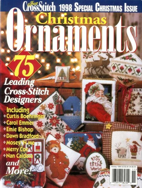 Gallery.ru / Фото #1 - Just Cross Stitch Special Christmas Ornaments 1998 - tymannost Cross Stitch Gallery, Cross Stitch Magazines, Xmas Cross Stitch, Just Cross Stitch, Cross Stitch Christmas, Winter Cross Stitch, Cross Stitch Christmas Ornaments, Cross Stitch Tree, Cross Stitch Books