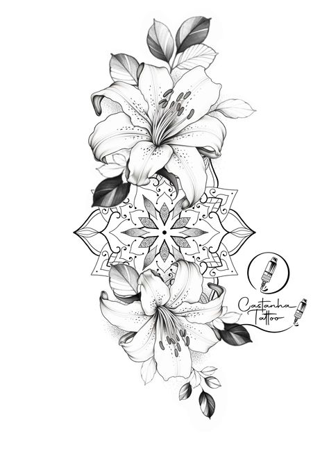 Flor Tattoo, Flowers Mandala, Henna Mandala, Henna Ideas, Lotus Tattoo, Tattoo Feminina, Desenho Tattoo, Flower Tattoo Designs, Mandala Tattoo