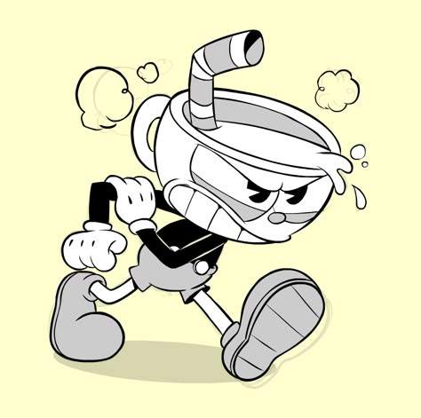 Cuphead Cartoon, Cartoon Fan Art, Cuphead Fanart, Cuphead Art, Cuphead Game, The Cuphead Show, Cuphead And Mugman, Cartoon Style Drawing, Cup Head