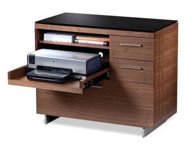 Office lateral file cabinet with pullout storage for printer. Printer Drawer, Modern File Cabinet, Printer Storage, Leather Reclining Sectional, Printer Cabinet, Printer Shelf, Small Printer, Printers Drawer, Store Counter