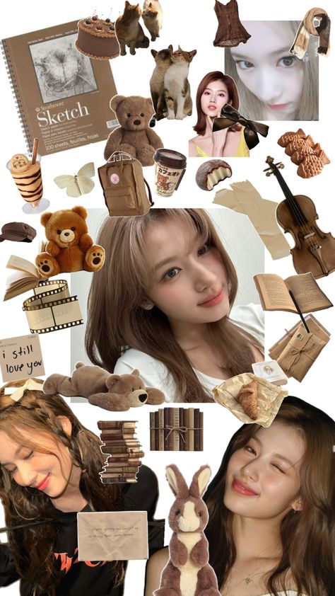 sana collage moodboard lockscreen light brown Brown Moodboard, Collage Moodboard, Brown Wallpaper, Still Love You, Mood Boards, Light Brown, Collage