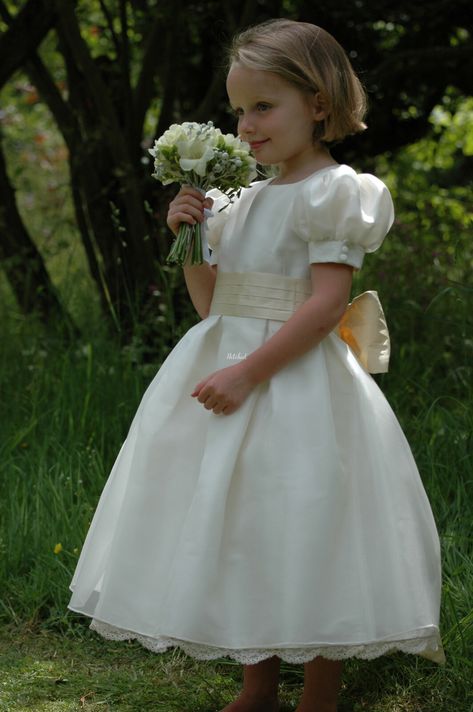 Silk Organza Dress, Gold Sash, Tulle Petticoat, Girls Designer Dresses, Eliza Dress, Chiffon Overlay, Communion Dresses, Wedding Flower Girl, Dress Silk