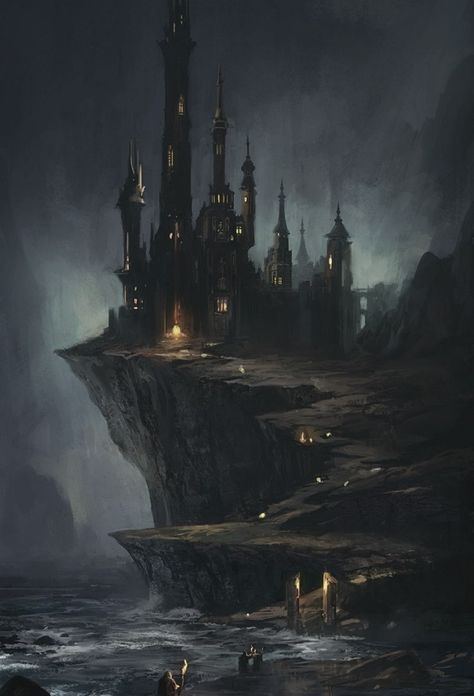 shadowfell Concept Art Landscape, Dark Castle, Concept Art World, رعب نفسي, Art Watch, 다크 판타지, Fantasy City, Fantasy Castle, Fantasy Setting