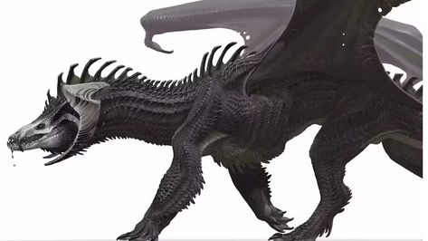 DnD Black Dragon Gets Terrifying New Look | D&D New Black Dragon Art Dnd, Dnd Black Dragon, Black Dragon Dnd, Black Dragon Art, Dnd Beasts, Dragon Concept Art, Dragon Concept, Black Dragons, Creature Inspiration