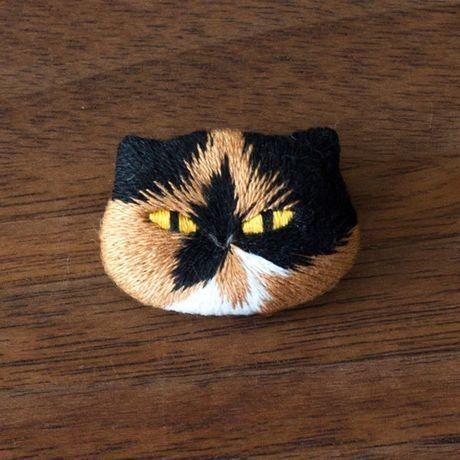 Stump Embroidery, Pride Embroidery, Cats Embroidery, Tortie Cat, Embroidery Buttons, Embroidery Crochet, Cat Embroidery, Hand Embroidery Patterns Flowers, Cat Crafts