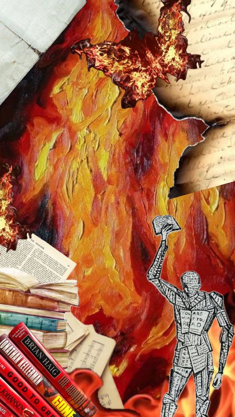 #fahrenheit451 #fire #books #vibes #burned Fahrenheit 451 Art, Fire Sketch, Book Burning, Fire Cover, Heart Artwork, Fahrenheit 451, Amazing Books, Fire Book, Fire Art