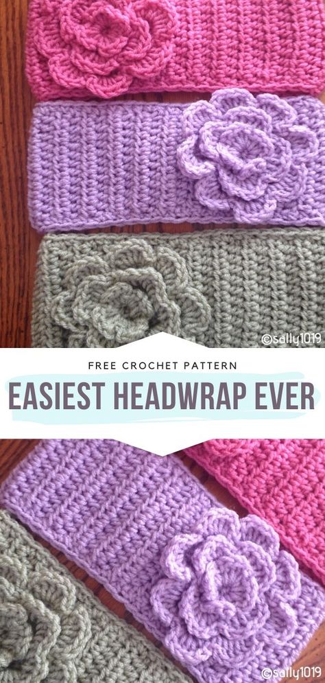 Easiest Headwrap EVER Free Crochet Pattern Big Crochet Flowers Free Pattern, Crochet Big Flower Free Pattern, Crochet Ear Warmer Free Pattern Easy, Crochet Hairbands Pattern Free, Easy Crochet Headband Pattern Free, Ear Warmer Crochet Pattern Free, Easy Crochet Flowers For Beginners, Crochet Ear Warmer Free Pattern, Crochet Headwrap