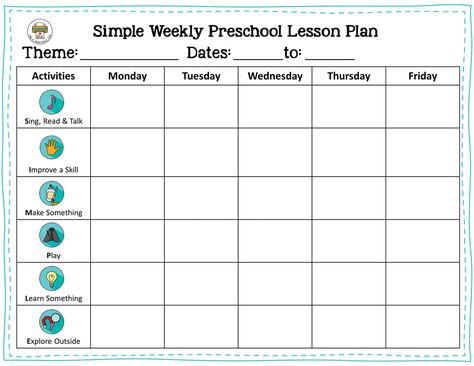 Early Preschool Lesson Plans, Preschool Lesson Plan Template Printable, Preschool Teacher Lesson Plan Template, Pre K Lesson Plans Ideas, Pre K Lesson Plan Template, Early Childhood Lesson Plan Template, Daycare Lesson Plan Template, Blank Lesson Plan Template Printables, Preschool Lesson Plans Themes