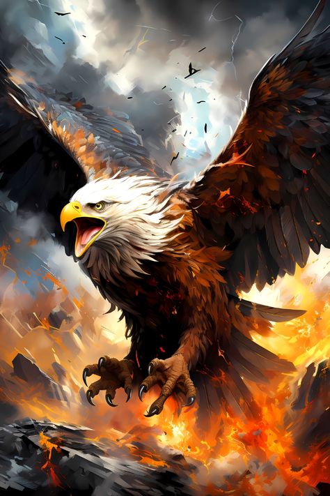 #phonewallpaper #free #abstractart #aidigitalart #digitalprint #aiart #aigeneratedart #midjourney #walldecor #dorm #homedecor #abstract #wallart #baldeagle #animallover #birdofprey #majestic Eagle Cartoon, Cool Live Wallpapers, Lion Shoulder Tattoo, Bald Eagle Art, Eagle Artwork, Aigle Royal, Eagle Images, Eagle Drawing, Eagle Wallpaper