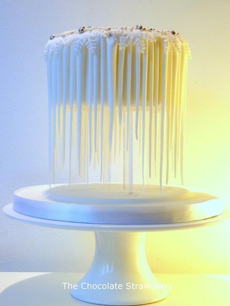 Floating icicle  cake  ~ all edible Floating Cake, Gravity Cakes, Anti Gravity Cake, Cake Structure, Gravity Defying Cake, Gravity Cake, Bake Goods, Fun Cakes, Winter Cake