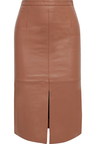 IRIS & INK Emelia leather pencil skirt $320 https://www.theoutnet.com/us/shop/product/item_cod23471478576716238.html?locale=en_US Investment Shoes, Valentino Garavani Bag, Knee Length Skirts, Pencil Silhouette, Fresh Sneakers, Ink Clothes, Fashionista Clothes, Leather Pencil Skirt, One Clothing