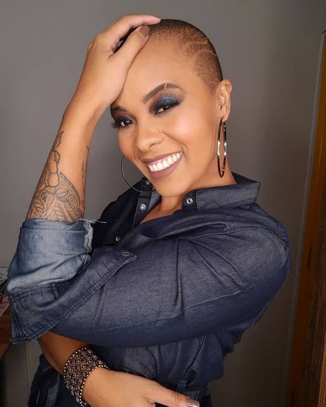 Bald Fade Women Black Color, Bald Fades For Black Women, Super Short Natural Hair For Black Women, Shaved Natural Hair Black Women, Natural Hair Cuts For Black Women, Fade Haircut Women Natural Hair, Black Women Short Hairstyles Natural, Shaved Head Black Women, Female Fade Haircut Black Women