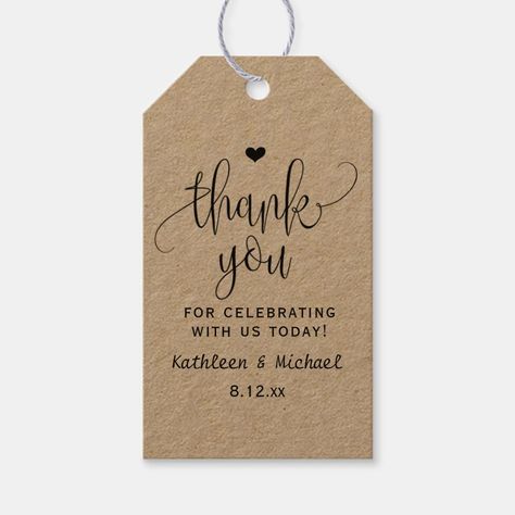 Groomsmen Favors, Zazzle Wedding Invitations, Wedding Favors Packaging, Wedding Favours Thank You, Wrapping Paper Crafts, Typography Calligraphy, Wedding Gift Tags, Custom Ribbon, Rustic Wedding Favors