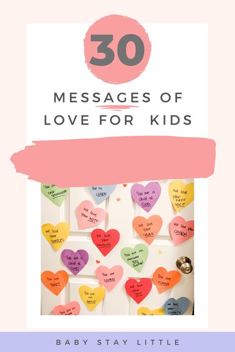 Valentines Sayings For Kids, Love Notes For Kids, Valentine Love Messages, Sweet Valentine Messages, Heart Messages, Valentine Phrases, February Love, Kids Door, Valentine Notes