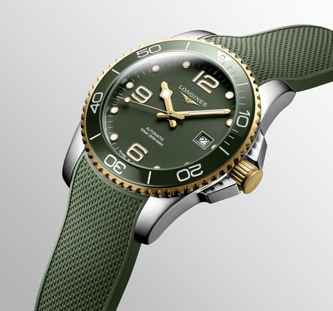 Al Hussaini Trading Co.: HydroConquest , Sport Longines Hydroconquest, Swiss Watch Brands, Longines Watch, Swiss Watch, Gold Hands, Watch Model, Green Man, Swiss Watches, Khaki Green