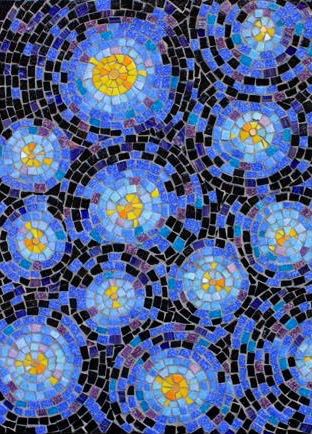 Easy Mosaic Art, Starry Night Mosaic, Space Mosaic, Star Mosaic, Diy Mosaic Art, Abstract Mosaic Art, Tile Artwork, Starry Night Art, Abstract Mosaic